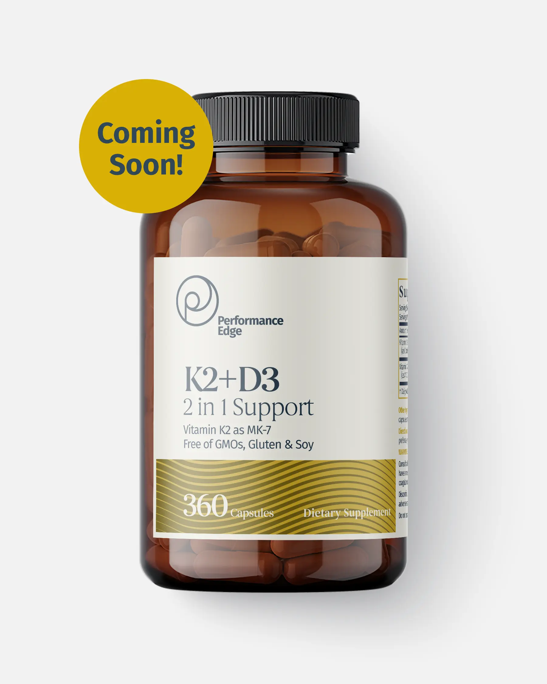 Performance-Edge-PE9211-360-Capsules-Vitamin-K2+D3-Bottle-Front Performance Edge Vitamin K2+D3 2 in 1 Support